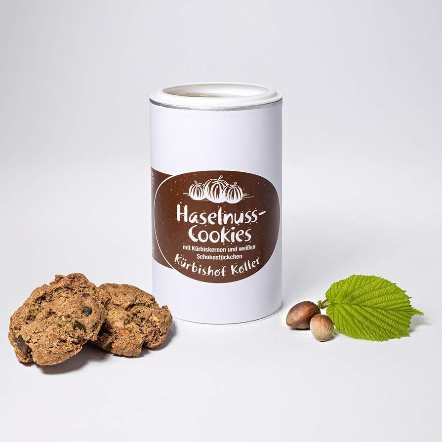 Hazelnut Cookies with Pumpkin Seeds and White Chocolate in Finland