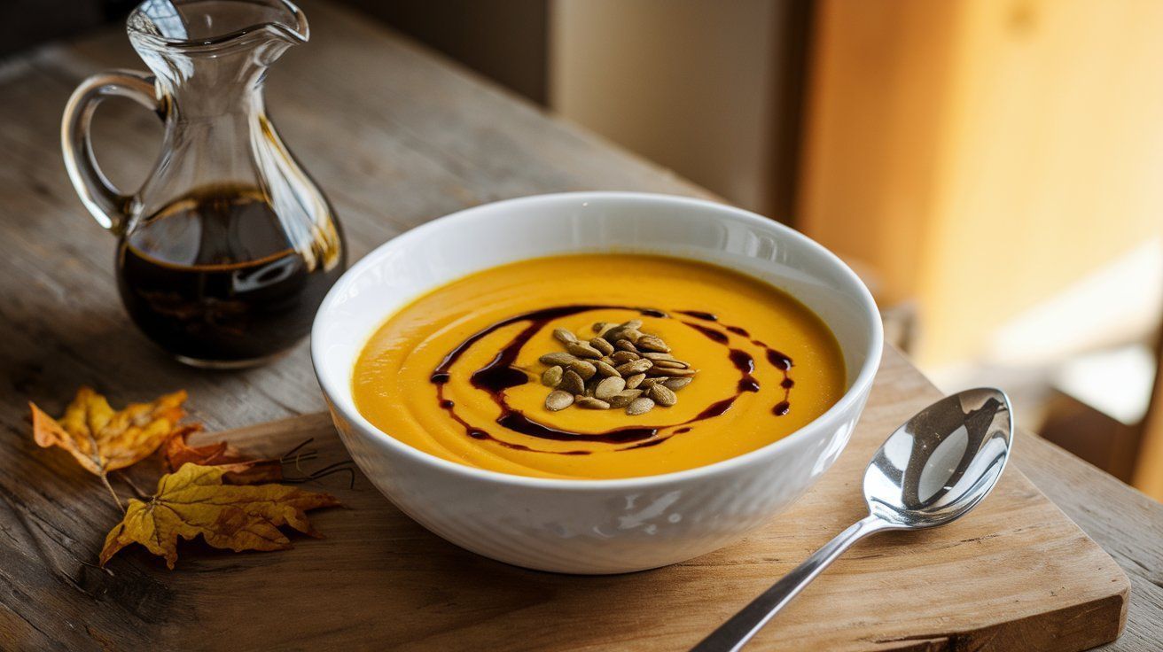 Picture Butternut Squash Soup with Pumpkin Seed Oil