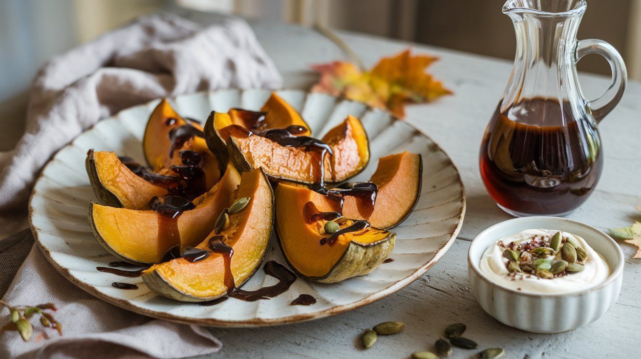 Picture Baked Pumpkin with Sour Cream