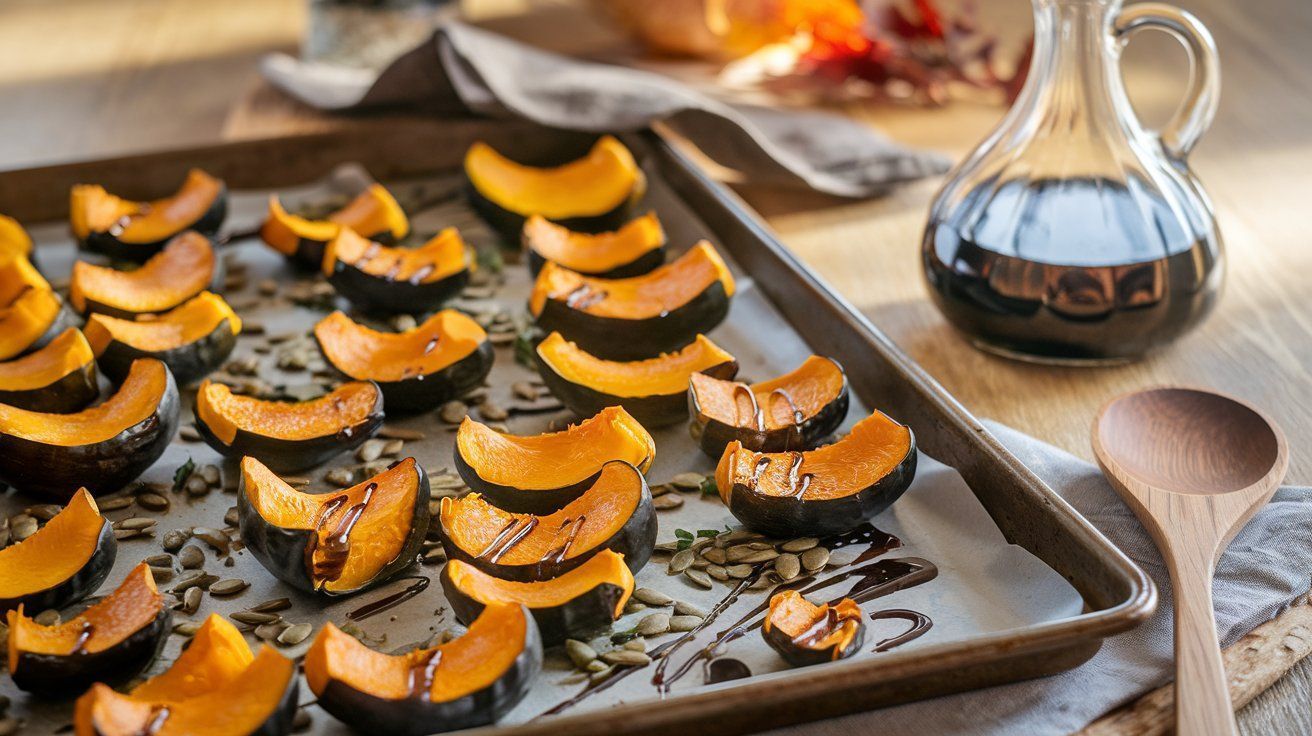 Picture Roasted Acorn Squash with Pumpkin Seed Oil