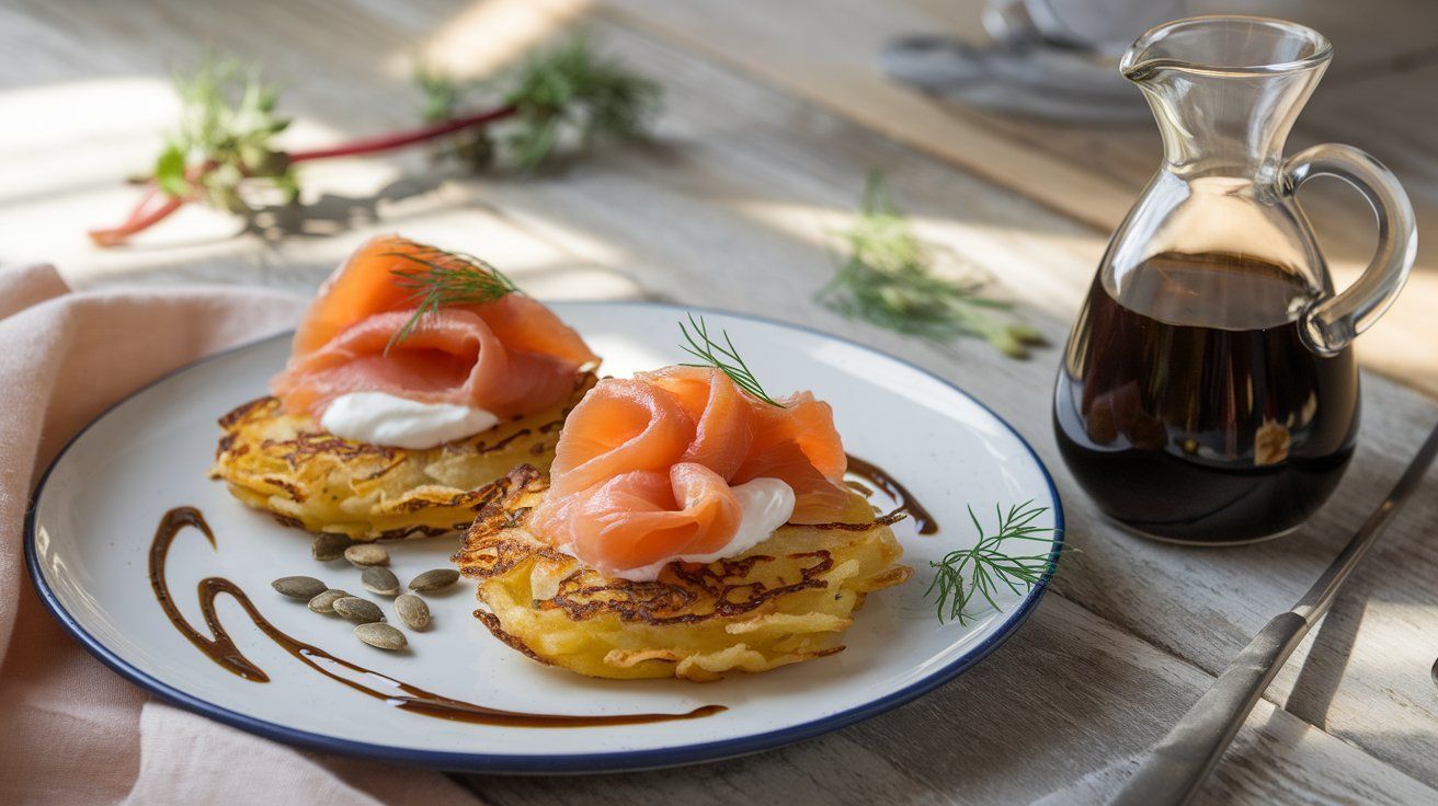 Picture Potato Fritters with Smoked Salmon