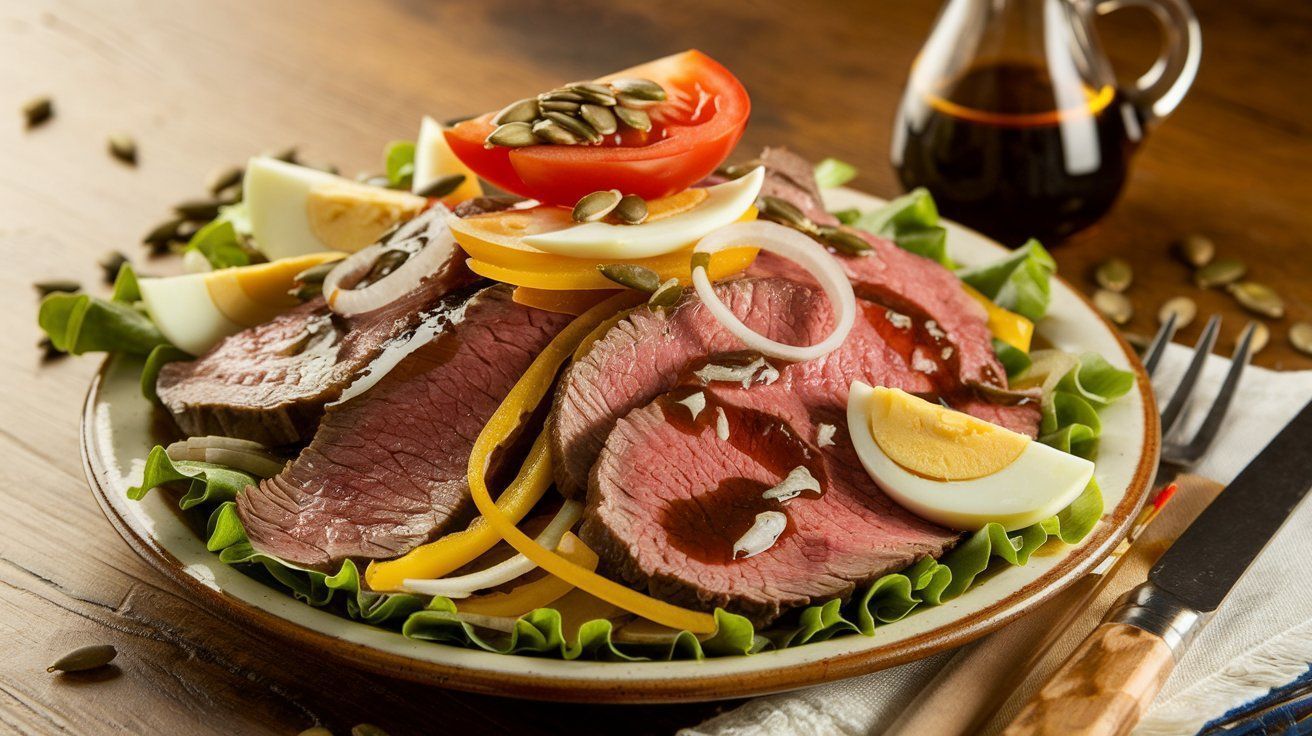 Picture Beef Salad with Pumpkin Seed Oil